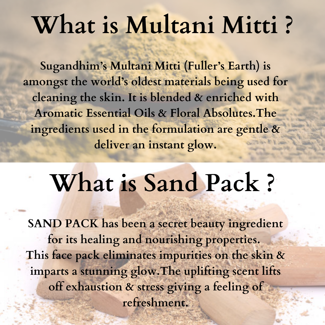 Sand Pack and Multani Mitti Face Packs - 50gmsX2