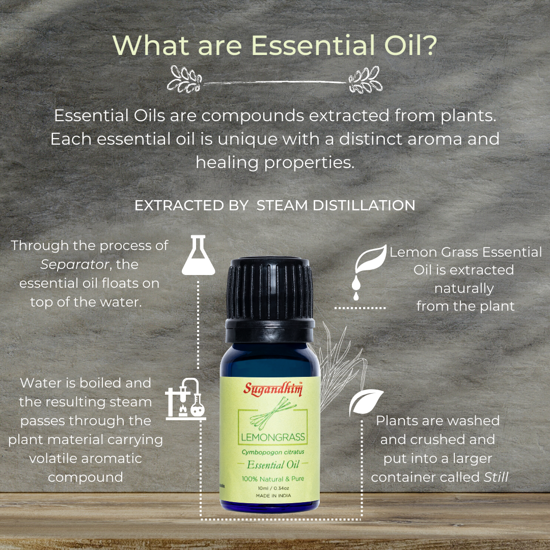 Lemongrass Essential Oil - 10ml/500ml