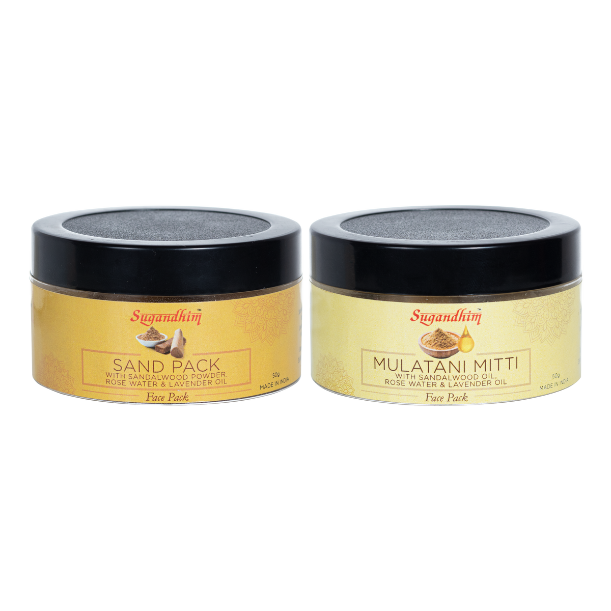 Sand Pack and Multani Mitti Face Packs - 50gmsX2