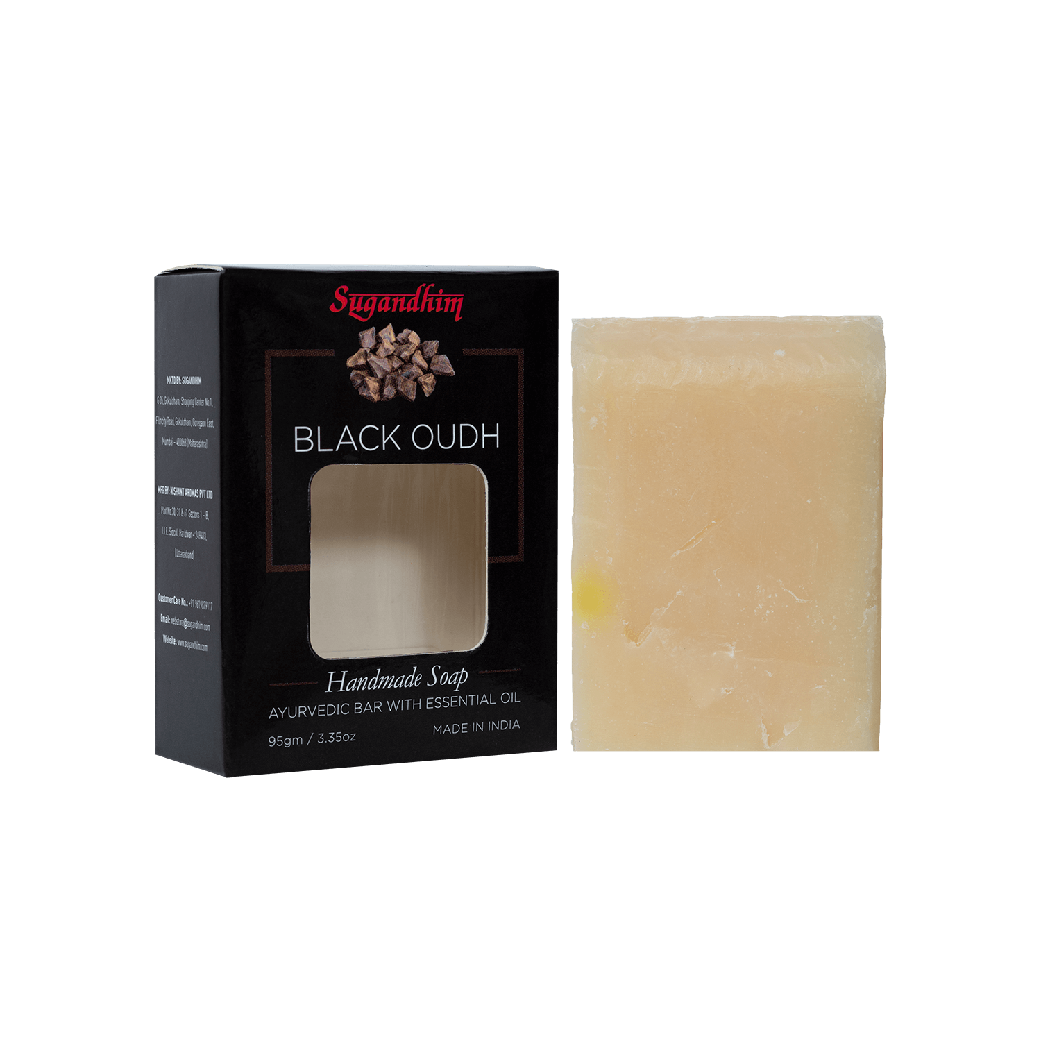 Handmade Soap Black Oudh 95gms Sugandhim