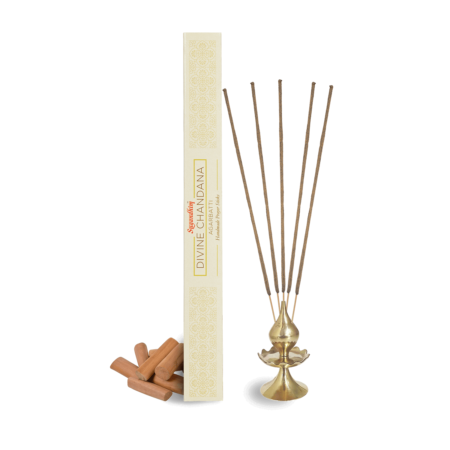 Divine Chandan Handmade Prayer Sticks - 50gms