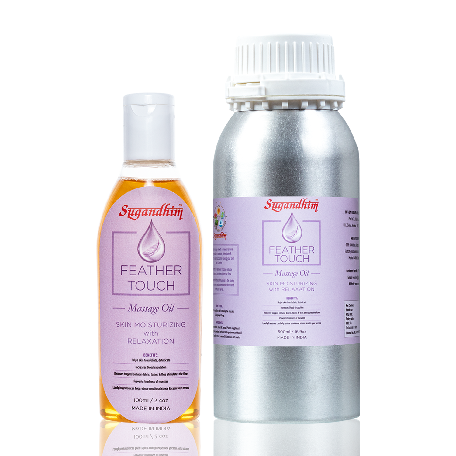 Feather Touch Massage Oil - 100ml - 500ml